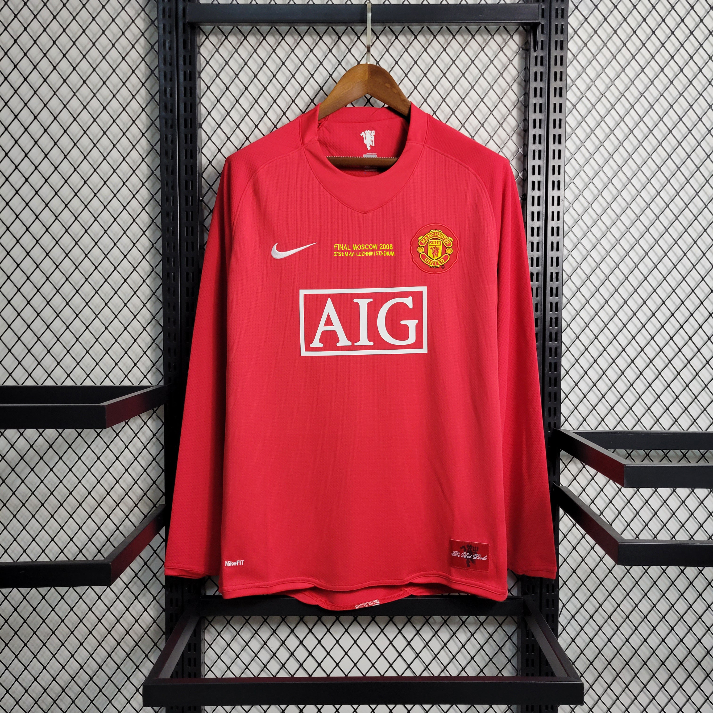 MANCHESTER UNITED LONG SLEEVE HOME RETRO 07/08