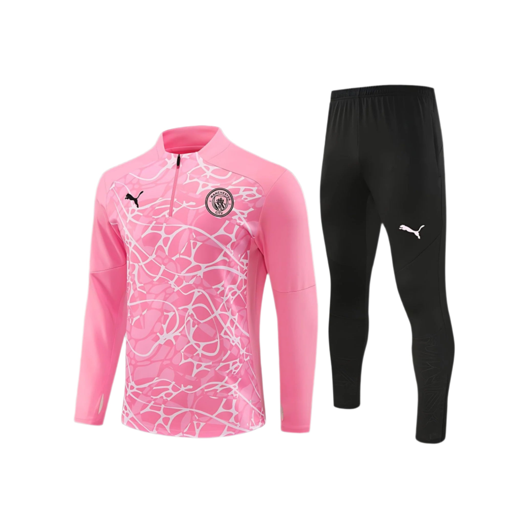 MANCHESTER CITY BLACK AND PINK TRACKSUIT